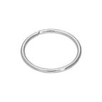 9ct White Gold 24Ga Plain 7mm Nose Ring