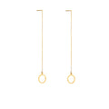 9ct Gold Karma Circle Pull Through Earrings