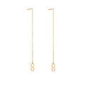 9ct Gold Infinity Pull Through Earrings
