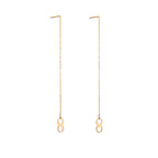 9ct Gold Infinity Pull Through Earrings