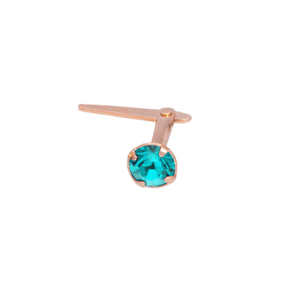 Rose Gold Plated Sterling Silver 3mm CZ Crystal Andralok Nose Stud