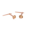 Rose Gold Plated Sterling Silver 3mm CZ Crystal Andralok Stud Earrings