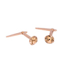 Rose Gold Plated Sterling Silver 3mm CZ Crystal Andralok Stud Earrings