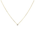 9ct Gold Rubover 0.03ct Diamond 16 Inch Necklace
