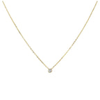 9ct Gold Rubover 0.03ct Diamond 16 Inch Necklace
