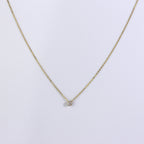 9ct Gold Rubover 0.03ct Diamond 16 Inch Necklace