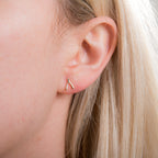 9ct Gold Wishbone Stud Earrings