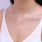 9ct Gold Ball Freshwater Pearl Necklace