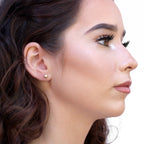 Gold Plated Sterling Silver Star Stud Earrings