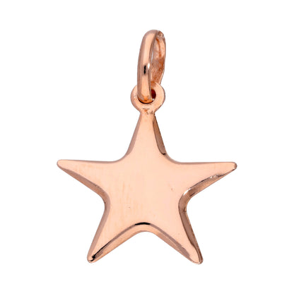 Rose Gold Plated Sterling Silver Star Charm