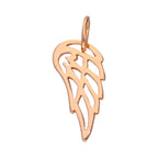 Rose Gold Plated Sterling Silver Open Angel Wing Charm