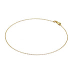 Fine Gold Plated Sterling Silver Belcher Anklet - 10 Inches