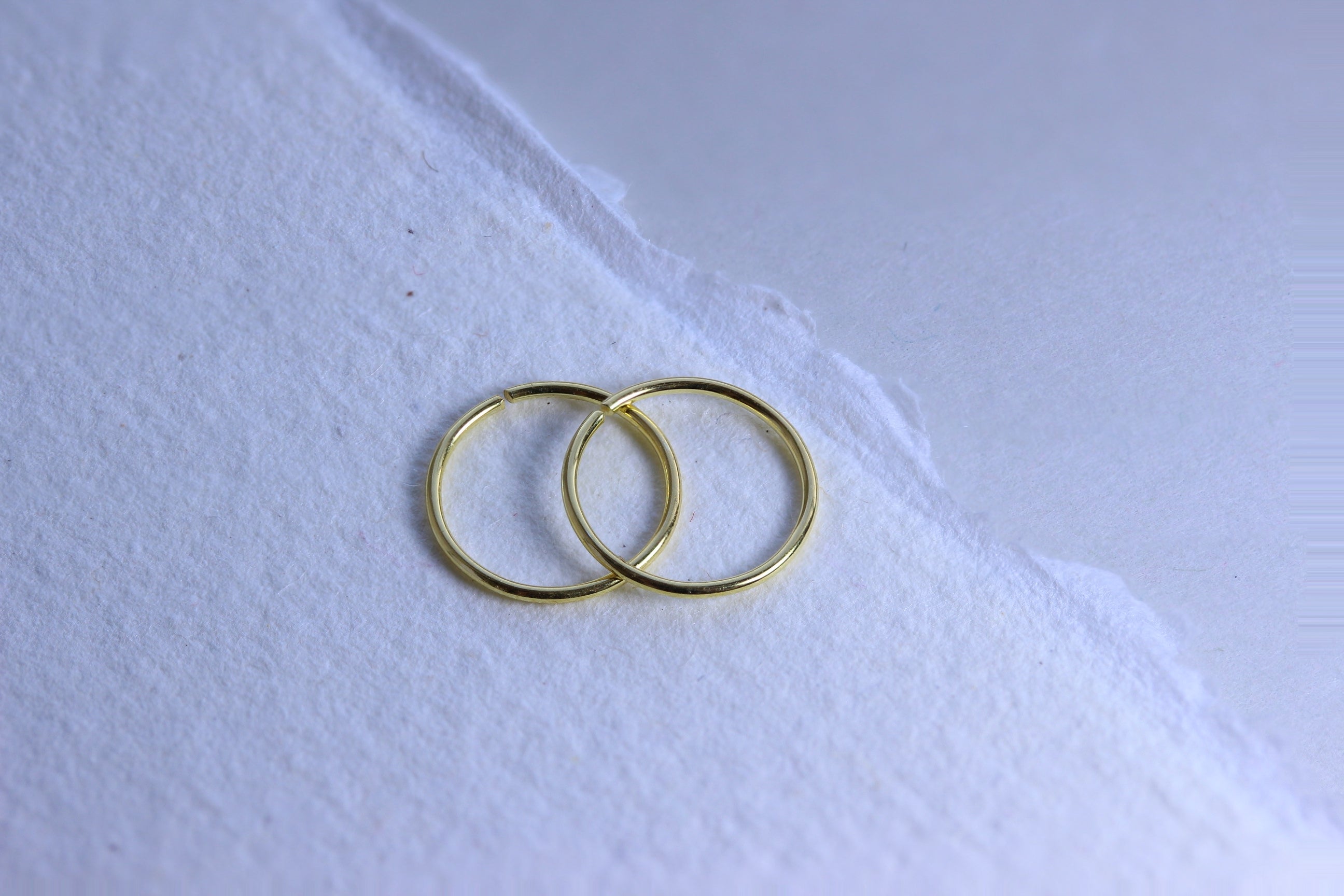 Gold Plated Sterling Silver 9mm Hoop Earrings