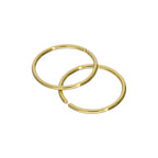 Gold Plated Sterling Silver 9mm Hoop Earrings