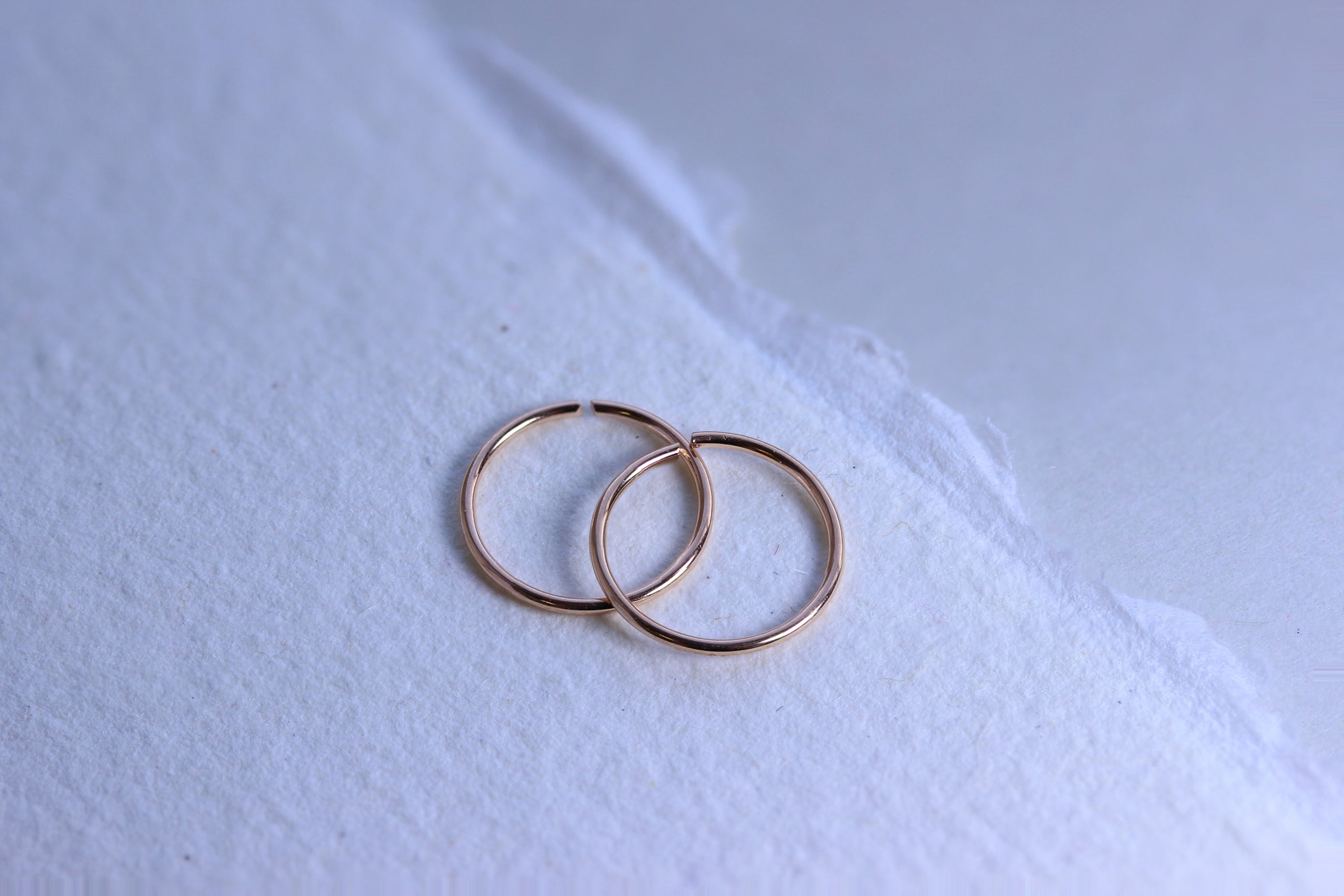 Rose Gold Plated Sterling Silver 9mm Hoop Earrings