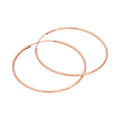 Rose Gold Plated Sterling Silver 40mm Hoop Sleeper Earrings