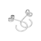 Sterling Silver Open 8-16mm Hoop Stud Earrings