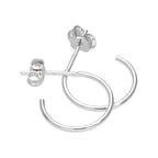 Sterling Silver Open 8-16mm Hoop Stud Earrings