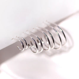 Sterling Silver Open 8-16mm Hoop Stud Earrings