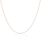 Rose Gold Plated Sterling Silver 14 - 28 Inch Foxtail Chain Necklace