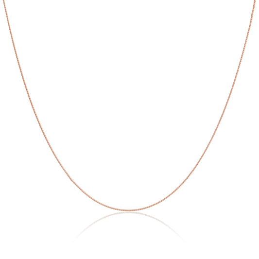 Rose Gold Plated Sterling Silver 14 - 28 Inch Foxtail Chain Necklace