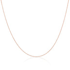 Rose Gold Plated Sterling Silver 14-24 Inch Prince of Wales Chain