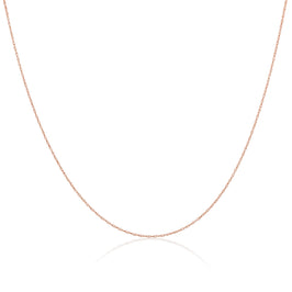 Rose Gold Plated Sterling Silver 14-24 Inch Prince of Wales Chain