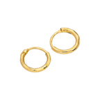 Gold Plated Sterling Silver Diamond Cut Sleeper 8-20mm Hoop Earrings