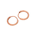 Rose Gold Plated Sterling Silver Diamond Cut Sleeper 8-20mm Hoop Earrings