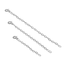 2-4 Inch Sterling Silver Belcher Extender - Bolt Clasp