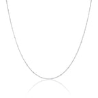 Sterling Silver Bobble Diamond Cut Curb Chain 12 - 24 Inches