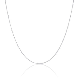 Sterling Silver Bobble Diamond Cut Curb Chain 12 - 24 Inches