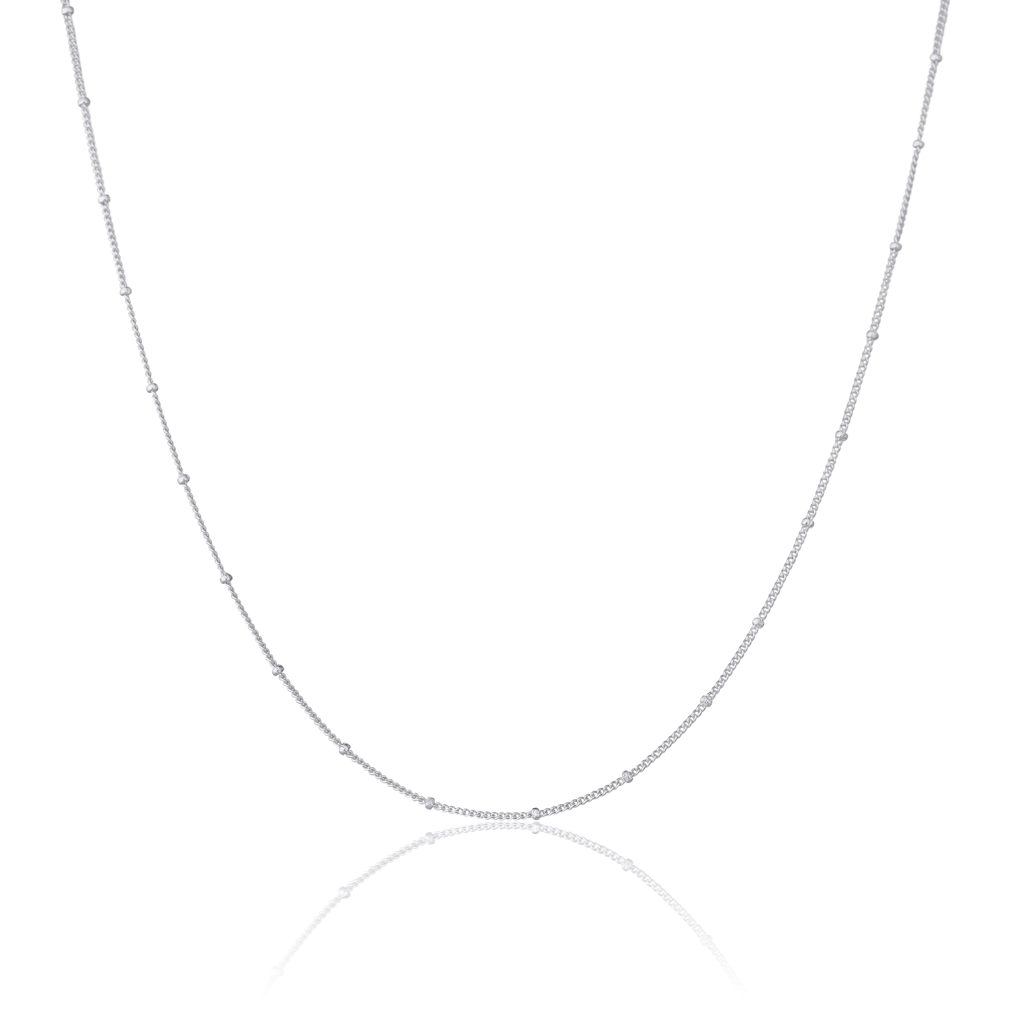 Sterling Silver Bobble Diamond Cut Curb Chain 12 - 24 Inches