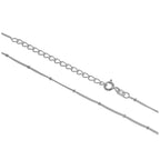 Sterling Silver Bobble Diamond Cut Curb Chain 12 - 24 Inches