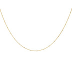 Gold Plated Sterling Silver Beaded Diamond Cut Curb Choker 12-24 Inches Extender