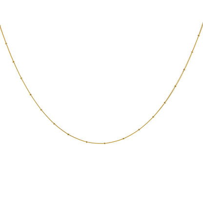 Gold Plated Sterling Silver Beaded Diamond Cut Curb Choker 12-24 Inches Extender