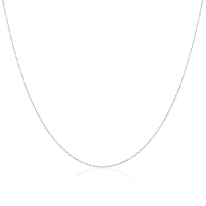 Sterling Silver 1mm Bead Chain Choker 12 + 3 Inches