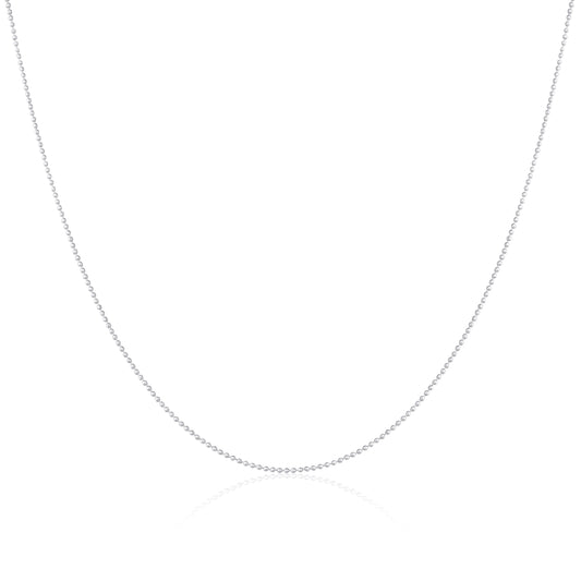 Sterlingsilber 1mm Kügelchen Halsband 30,5 + 7,5cm