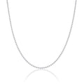 Sterling Silver 2mm Bead Chain Choker 12 Inch + 3 Inch Extender