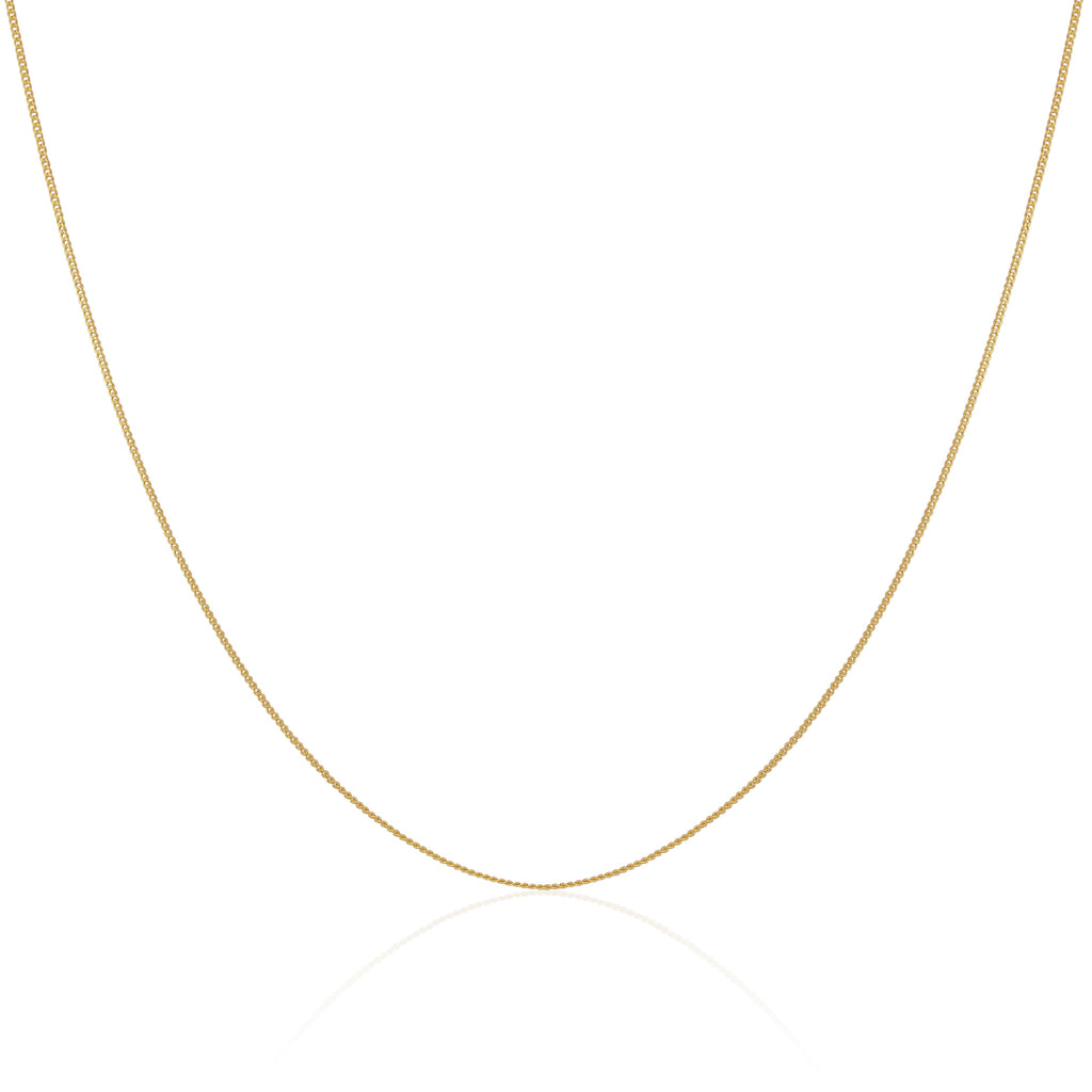 Gold Plated Sterling Silver Diamond Cut Curb Choker 12 Inch + 3 Inch Extender