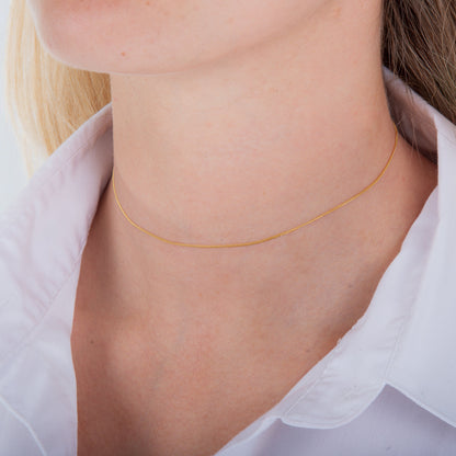 Gold Plated Sterling Silver Diamond Cut Curb Choker 12 Inch + 3 Inch Extender