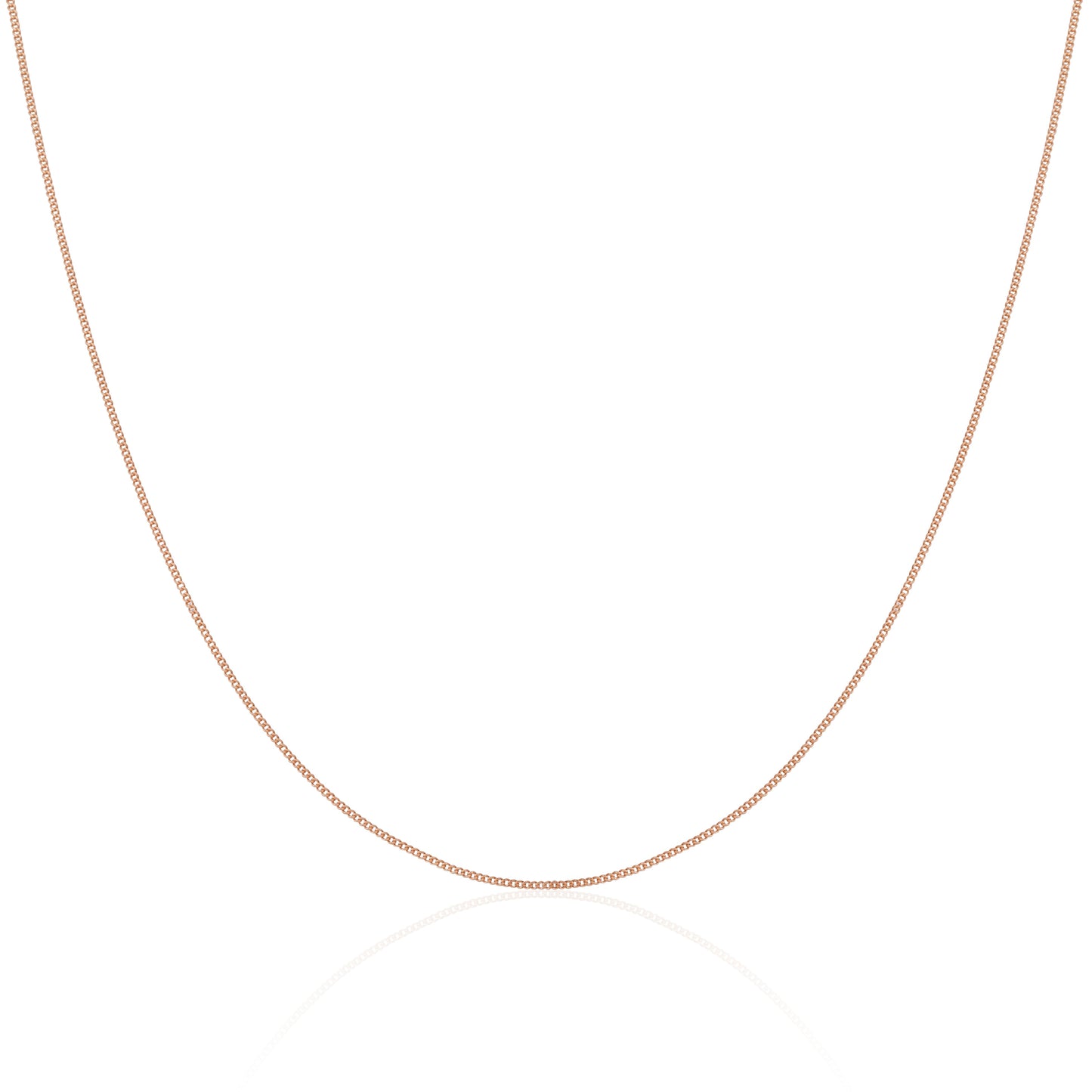 Rose Gold Plated Sterling Silver Diamond Cut Curb Choker 12 + 3 Inches