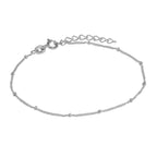 Sterling Silver Bobble Diamond Cut Curb Bracelet