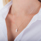Sterling Silver Heart Skull Necklace - 14 - 32 Inches