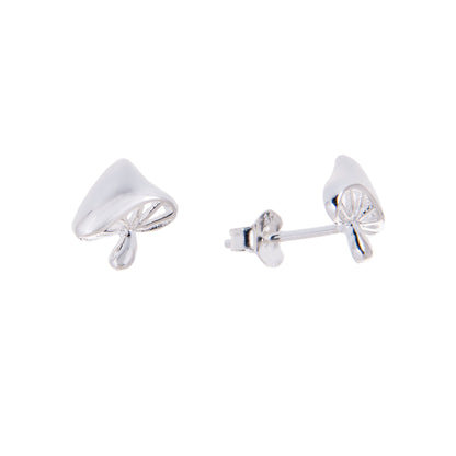 Sterling Silver Mushroom Stud Earrings