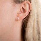 Sterling Silver Angel Wing Stud Earrings