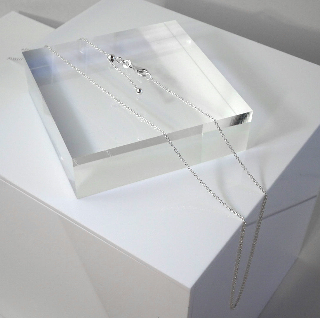 Sterling Silver Adjustable Slider Pendant Chain up to 24 Inches