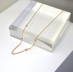 Rose Gold Plated Sterling Silver Bobble Ball Chain Choker