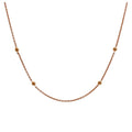Rose Gold Plated Sterling Silver Bobble Ball Chain Choker