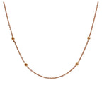 Rose Gold Plated Sterling Silver Bobble Ball Chain Choker